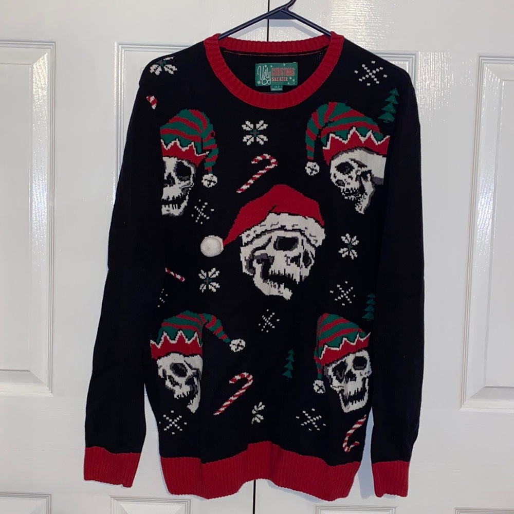 Ugly Christmas Sweater Company Skull Sweater